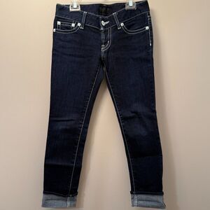 Moussy Vintage Japan Dark Wash Skinny Jeans, Low Mid Rise, Y2K Size 26